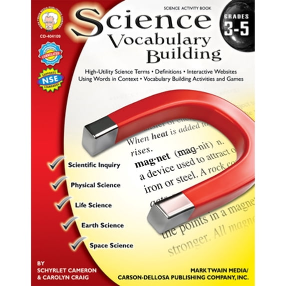 Pre-Owned Science Vocabulary Building, Grades 3 - 5 (Paperback) 1580374905 9781580374903