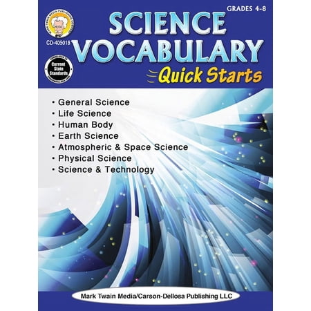 Science Vocabulary Quick Starts, Grades 4 - 8, (Hardcover)