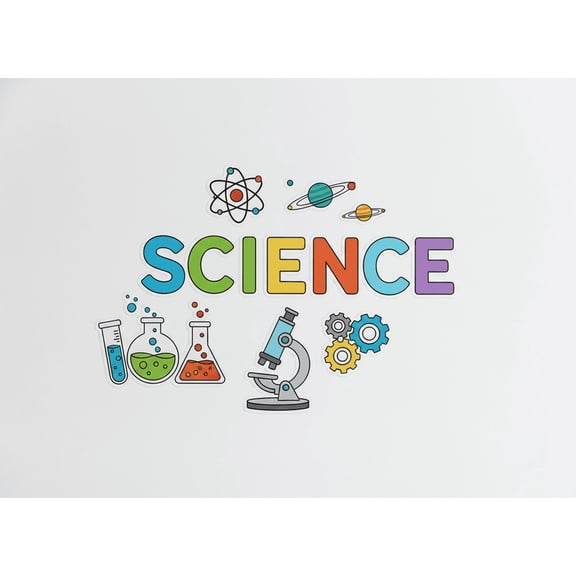Science Wall Sticker Decal 16x22 Inches Classroom STEM Learning Decor
