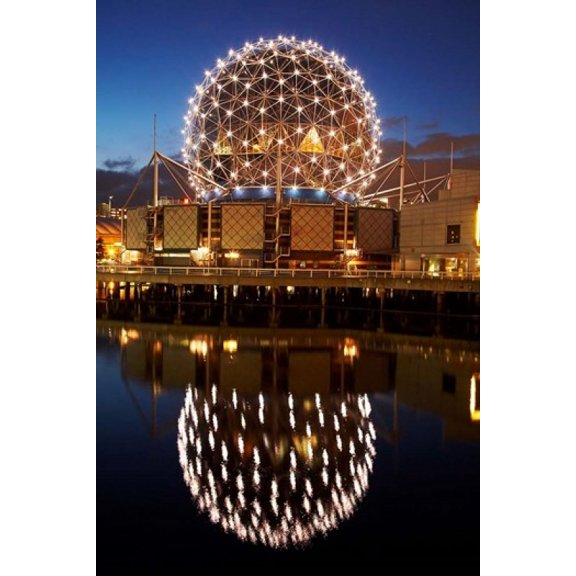 Science World False Creek Vancouver British Columbia Canvas Art - David Wall DanitaDelimont (19 x 29)