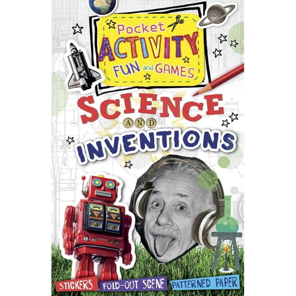 Pre-Owned Science and Inventions Pocket Activity Fun and Games: Games and Puzzles, Fold-out Scenes, Patterned Paper, Stickers! Paperback