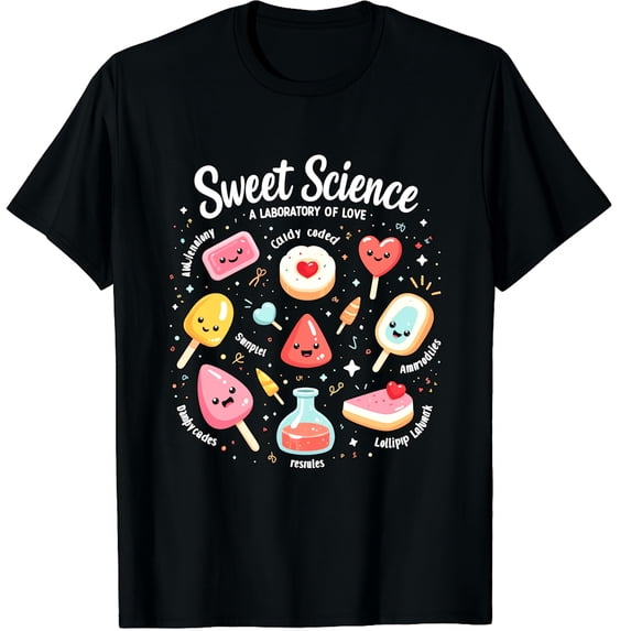 Science is My Valentine Chemistry Biology Physics Teacher Graphic Crew Neck Short Sleeve T-Shirts (Men's, Women's)