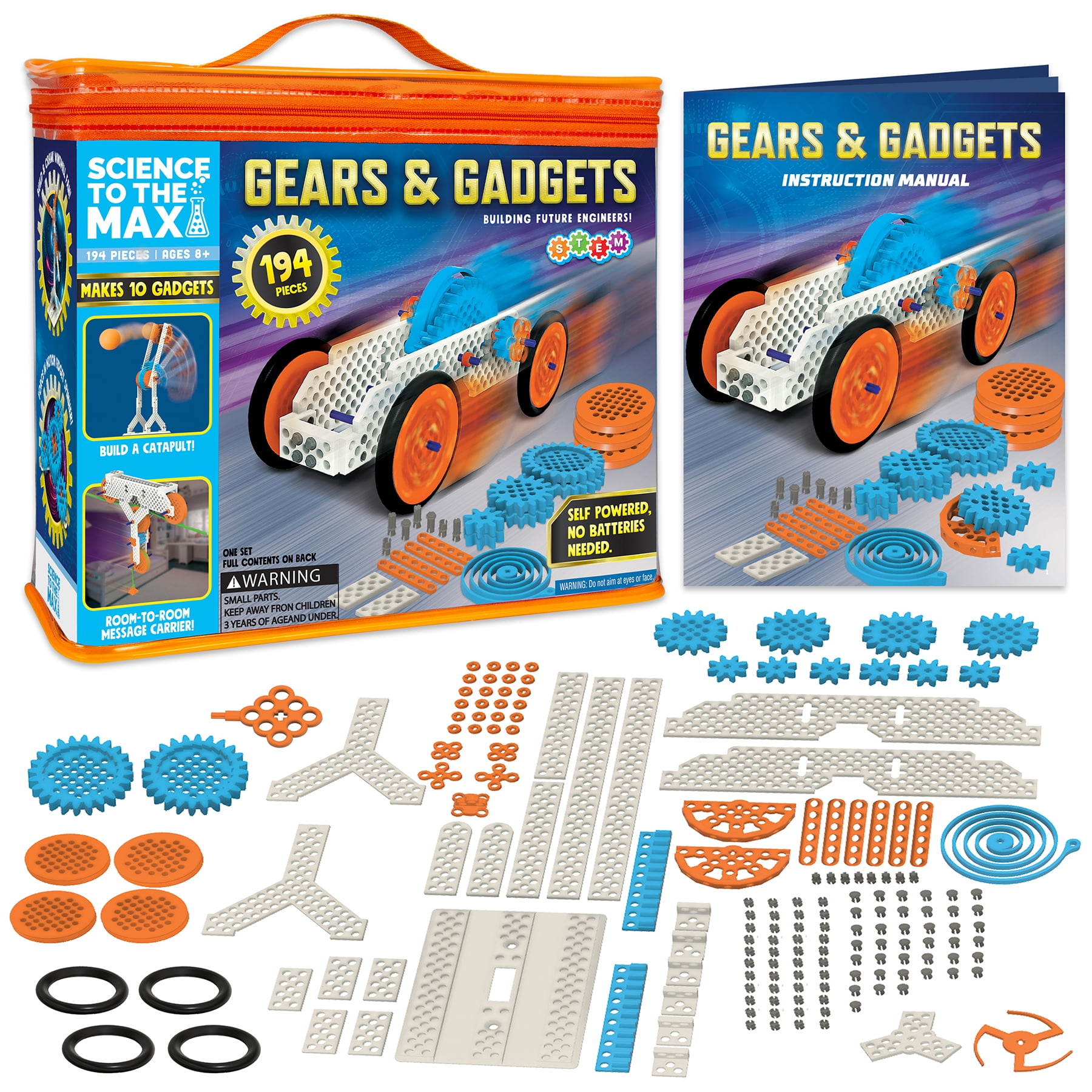 Gears & Gadgets STEM Building Kit with 194 Pieces