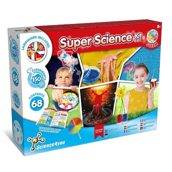 Science4you 150 Science Experiments for Kids Ages 8-12 - Super Science Kits for Kids, Chemistry Set + Stem Toys, Gifts for Boys and Girls Age 8 9 10+
