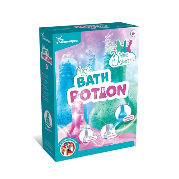 Science4you Bath Potions for Kids +6 Potions Making Kit, Bath Bombs, Educational Science Kits: 3 Bath Experiments, Stem Toys, Cosmetic Gift Ideal to Birthday, Easter, Christmas for Girls Age 6 7 8+