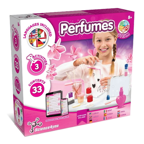 Science4you Perfume Making Kit for Girls and Boys - Make Your Own Perfumes for Kids, Scientific Kit + Creative Experiments and Activities, Stem Toys and Games, Gifts for 8+ Year olds Kids