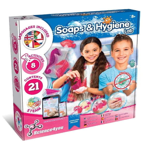 Science4you Soap Maker Kit for Kids - Make Your Own Soaps and Bath Salts, Moulds + Gift Bags Included, Crafts, Stem Toy, Gift for kids Age 8-12+