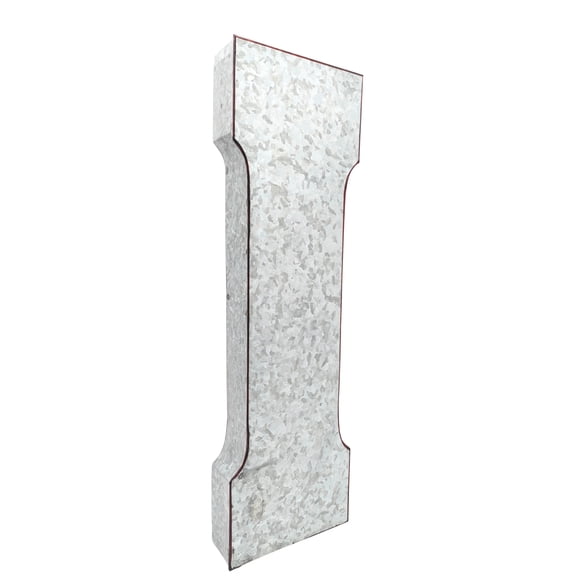 SciencePurchase 20-inch Metal Wall Letter "I", Galvanized Silver with Rusted Edges, Mountable Decor for Farmhouse or Rustic Room