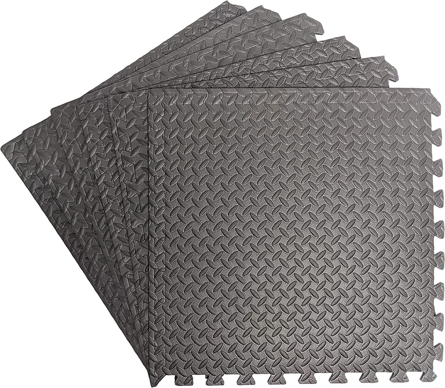 24 Square feet / 6 Interlocking Foam Tiles Thick Exercise Mat