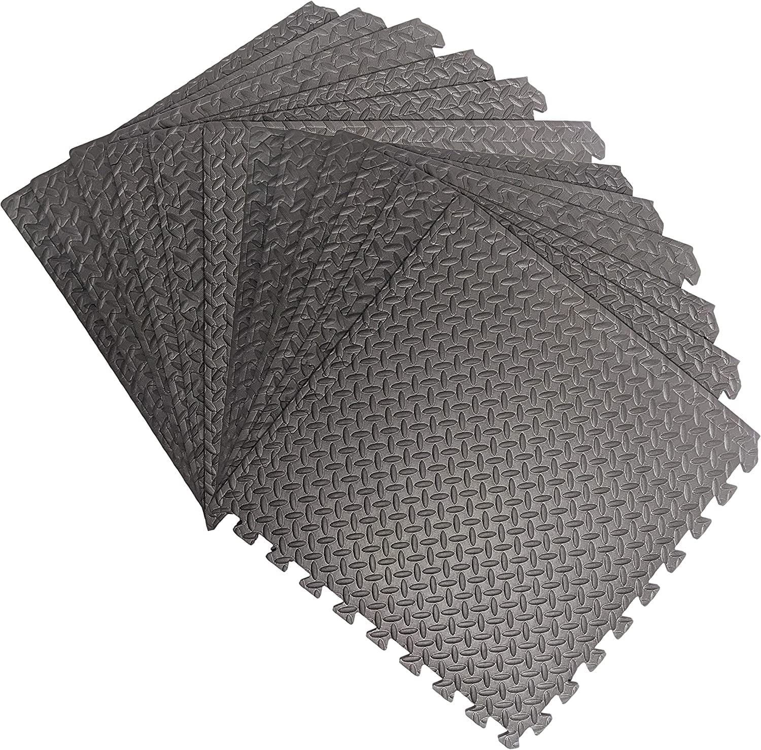 24 Square feet / 6 Interlocking Foam Tiles Thick Exercise Mat