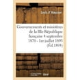 thumbnail image 1 of Sciences Sociales: Gouvernements Et Ministères de la Iiie République Française Du 4 Septembre 1870 Au 1er Juillet 1893 (Paperback), 1 of 1