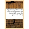 thumbnail image 1 of Sciences Sociales: Répertoire Des Circulaires Du Ministère Des Finances Concernant Le Service Des Payeurs (Paperback), 1 of 1