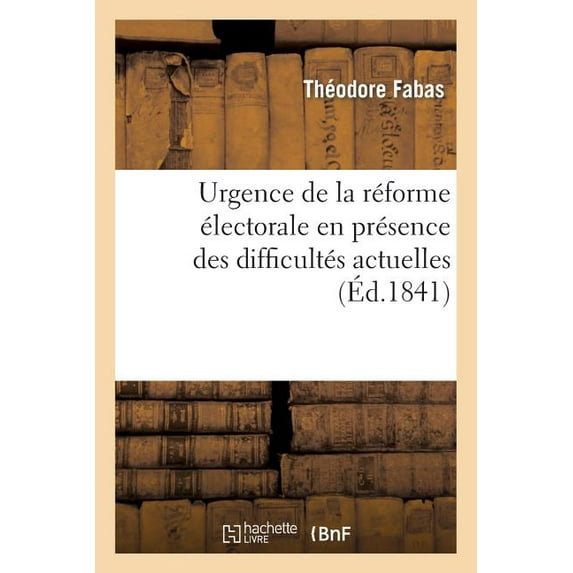 Urgence de La Reforme Electorale En Presence Des Difficultes Actuelles