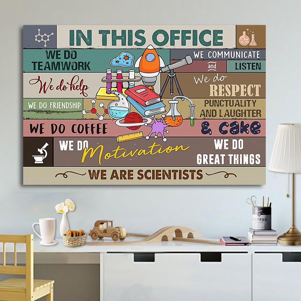 Scienctist In This Office We Do Teamwork Paper Poster No Frame Matte ...