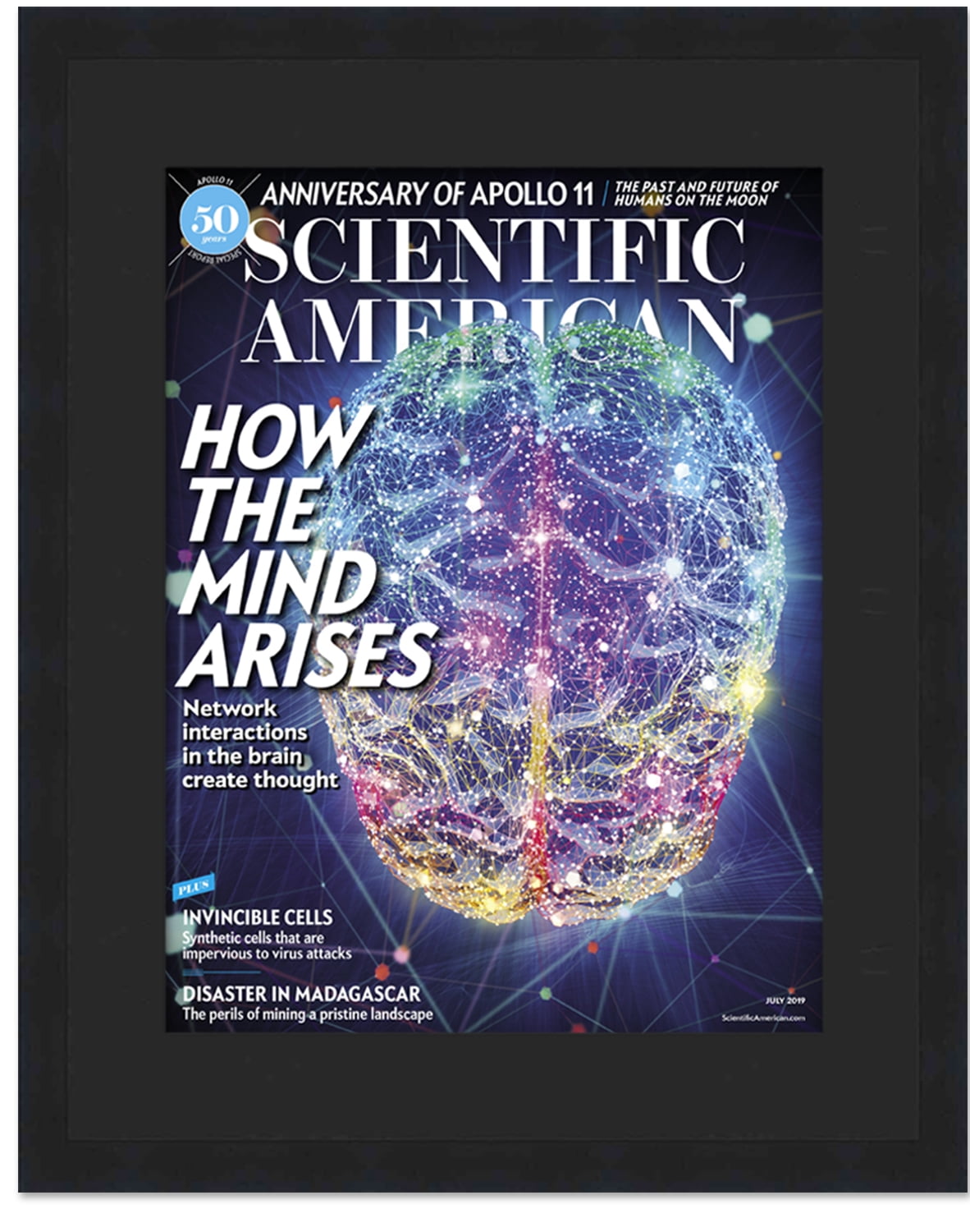 Magazine For Science Scientific American Magazine Frame - Complete with Acrylic, Backing ...
