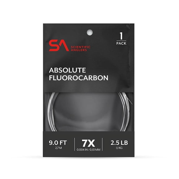 Scientific Anglers Absolute Fluorocarbon Leader 1-Pack 9' 4X