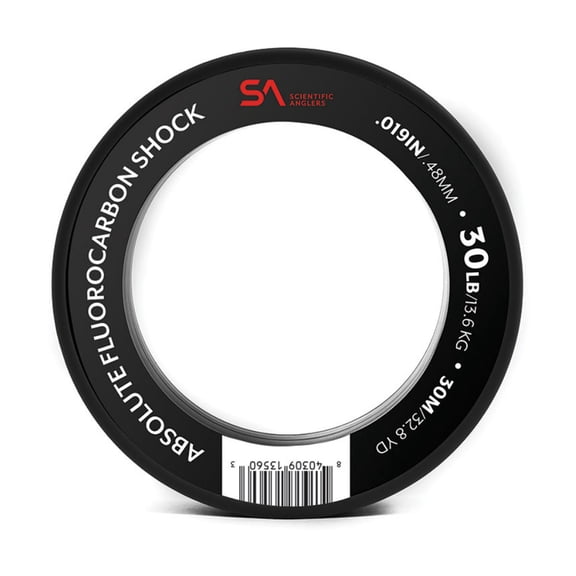 SCIENTIFIC ANGLERS Absolute Fluorocarbon Shock 35lb Clear 30m Tippet (135610)