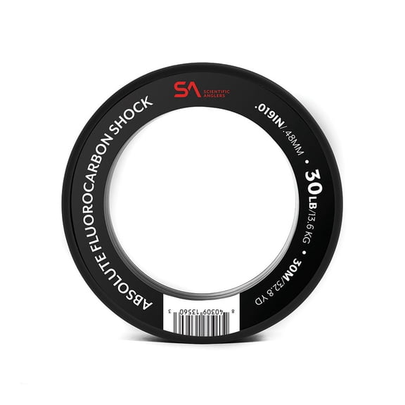 SCIENTIFIC ANGLERS Absolute Fluorocarbon Shock 60lb Clear 30m Tippet (135658)