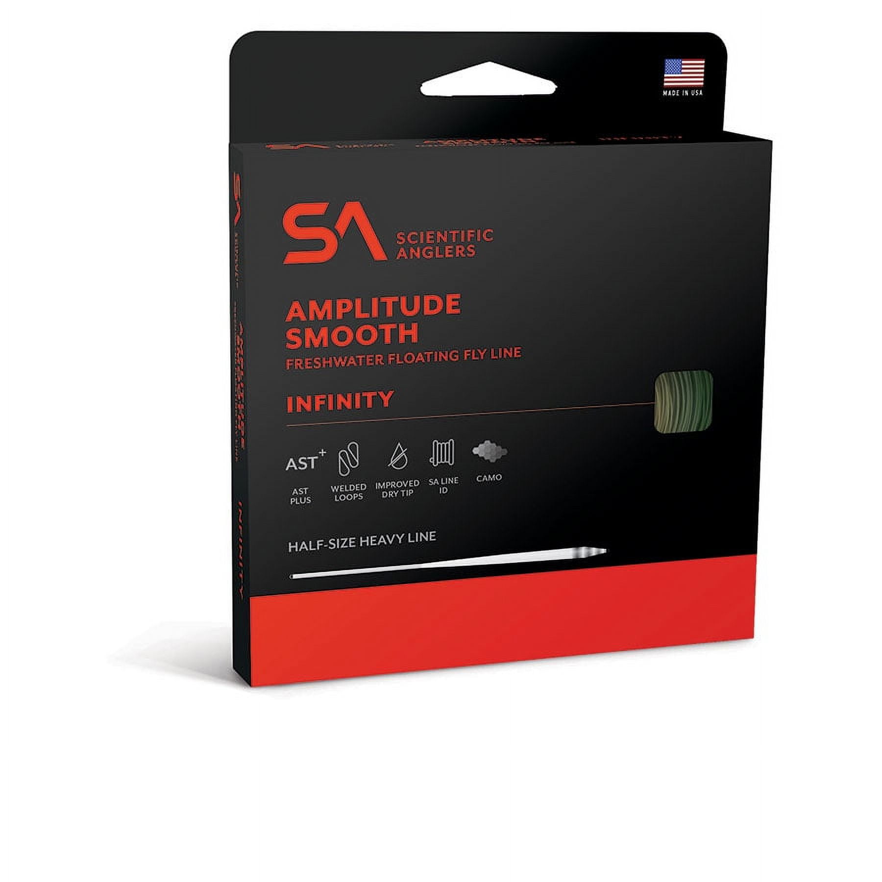 Scientific Anglers Amplitude Smooth Infinity Fly Line (Optic Green, WF-4-F)