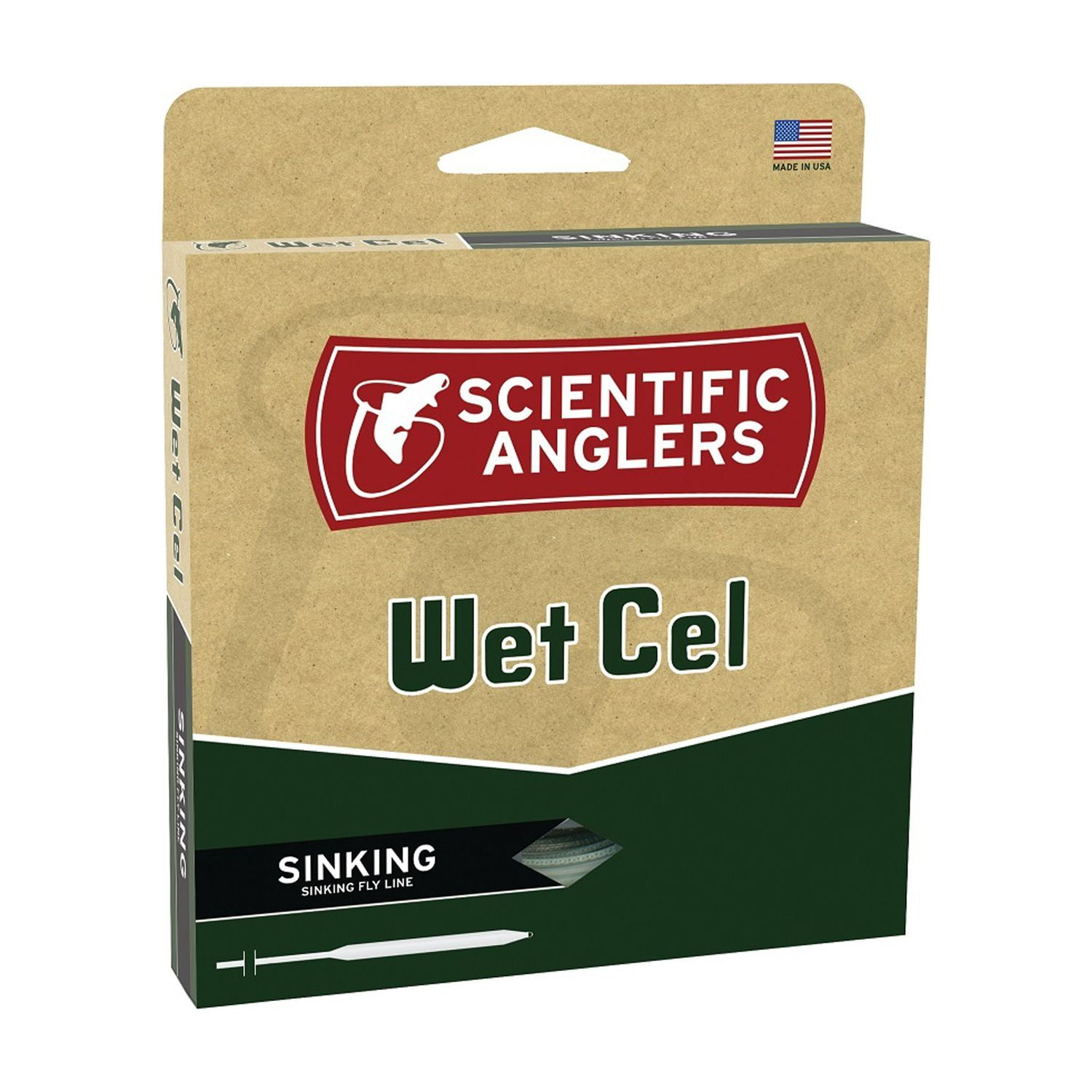 Scientific Anglers WetCel Sinking Fly Line-WF-8-S-Brn-Sink 2