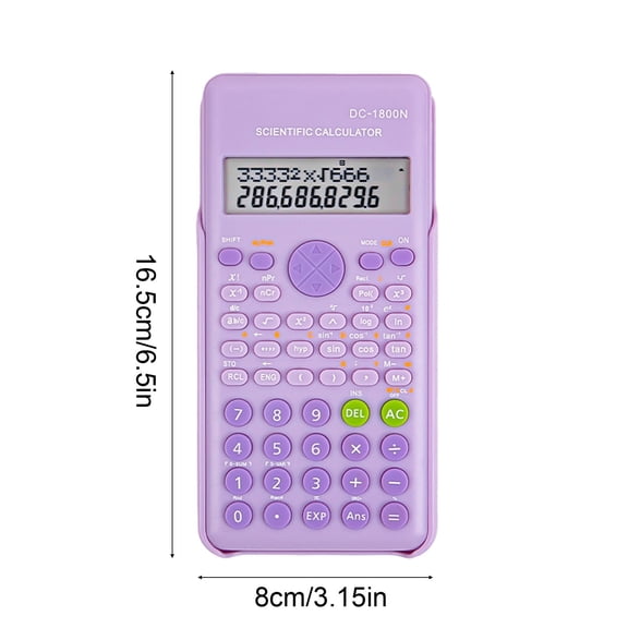 Scientific Calculator, 2-Line Display Calculator with Math Functions for College, Algebra, Trigonometry, Statistics, Office Home Daily Use