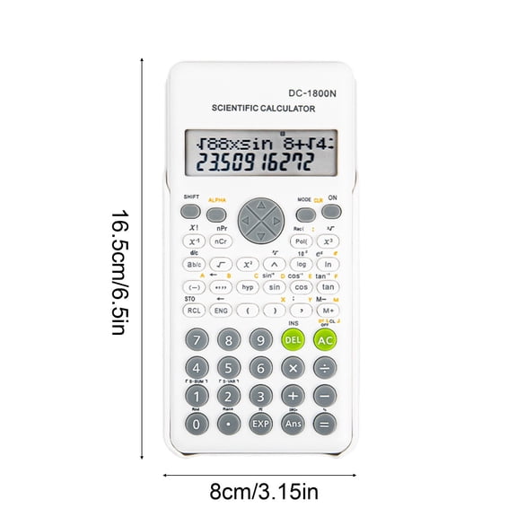 Scientific Calculator, 2-Line Display Calculator with Math Functions for College, Algebra, Trigonometry, Statistics, Office Home Daily Use