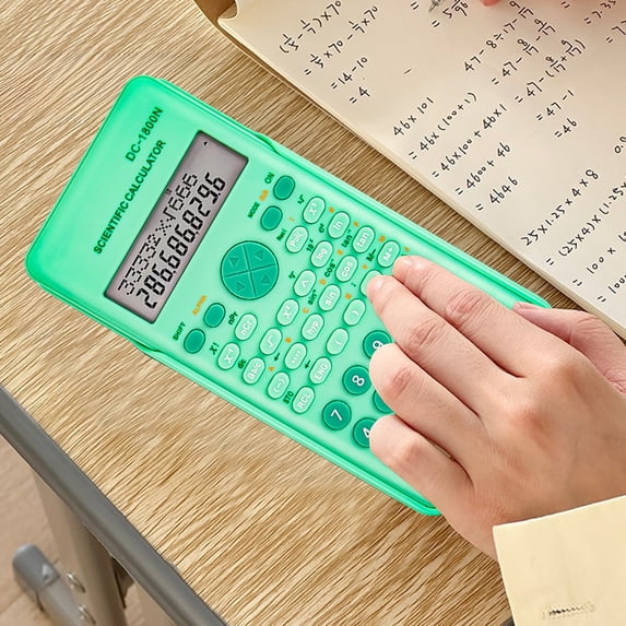 Scientific Calculator 240 Functions | 2 Line 10+2 Digit Display | Ergonomic Portable Desktop Math Calculator | Multiple Colors | Battery Powered | Hard Case Included | 16.5x8x1.5cm