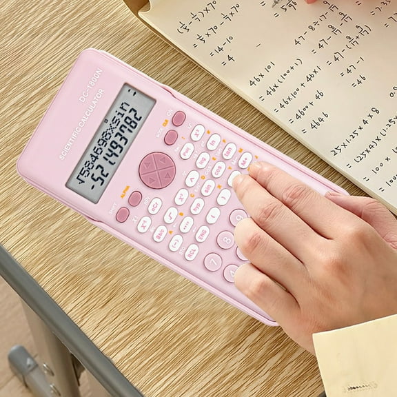 Scientific Calculator 240 Functions 2 Line Display 10+2 Digits for Students College High School Math Algebra Trigonometry Statistics Exam Approved Dual Power Desktop Calculator