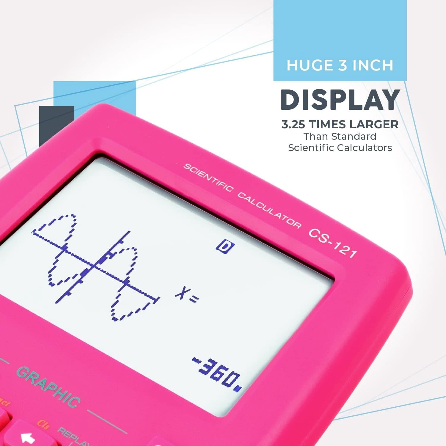 Scientific Calculator with Graphic Functions, Multiple Modes with Intuitive Interface, Perfect for Beginner and Advanced Courses, High School or College, CS-121