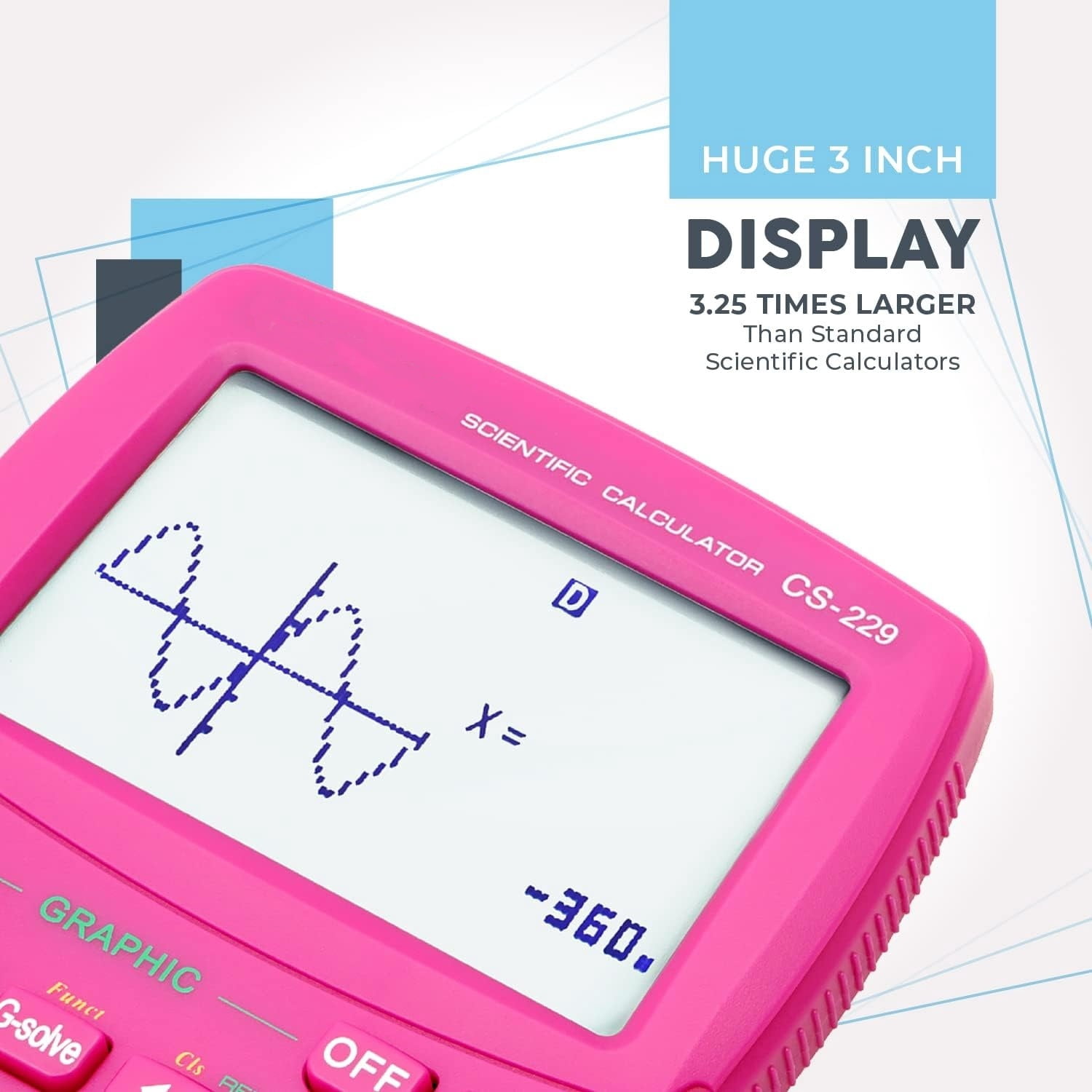Scientific Calculator with Graphic Functions - Multiple Modes with Intuitive Interface - Perfect for Students of Beginner and Advanced Courses, High School or College