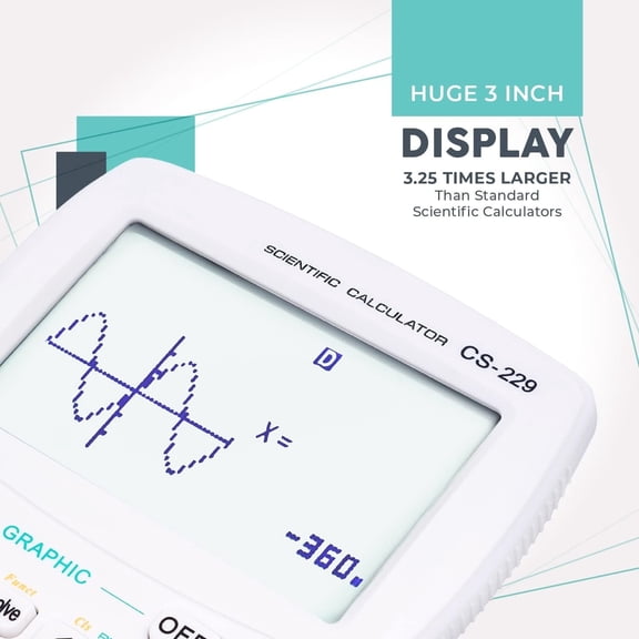 Scientific Calculator with Graphic Functions - Multiple Modes with Intuitive Interface - Perfect for Students of Beginner and Advanced Courses, High School or College