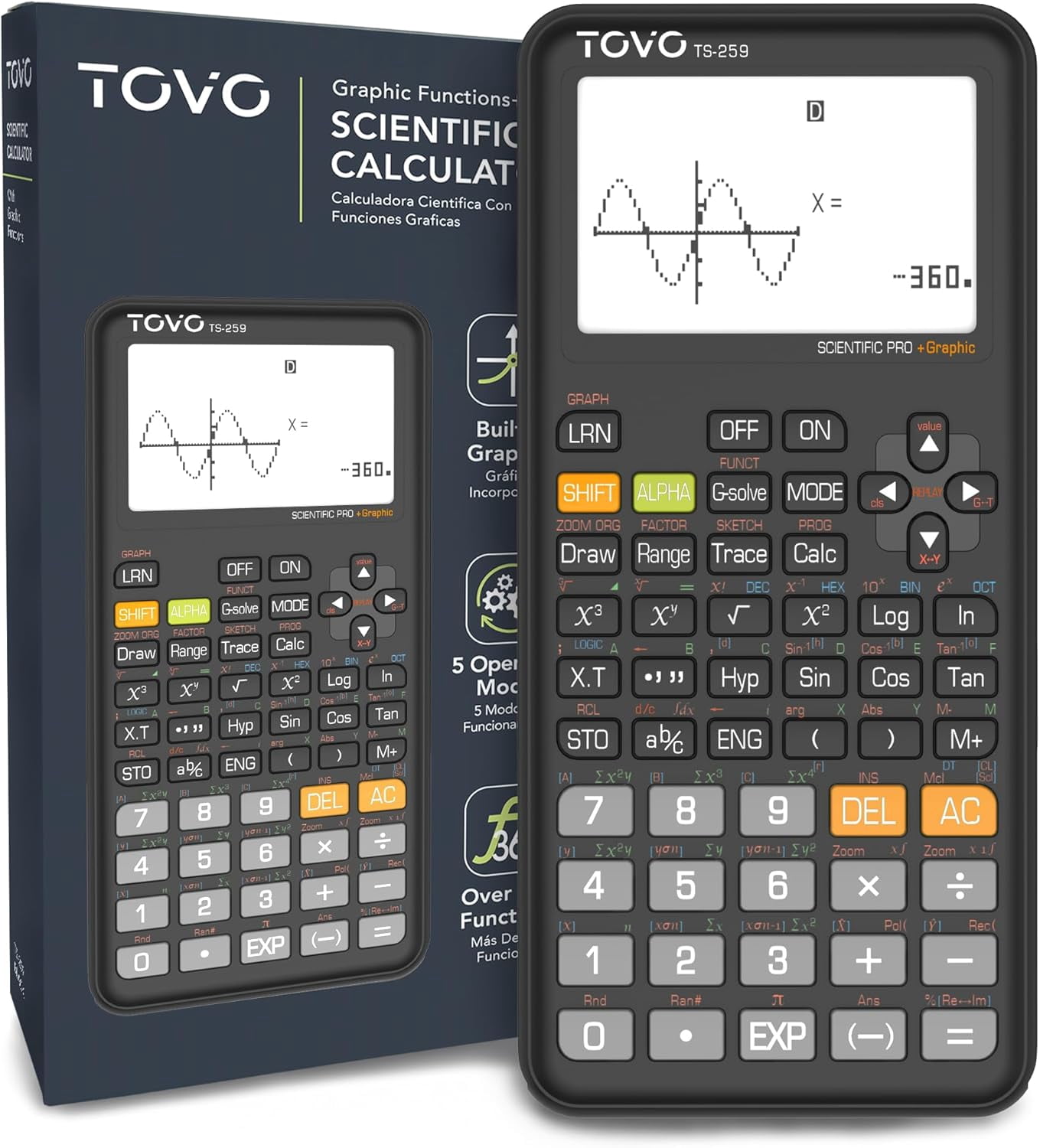 Scientific Calculator with Graphing Functions, Multiple Modes, 360 ...