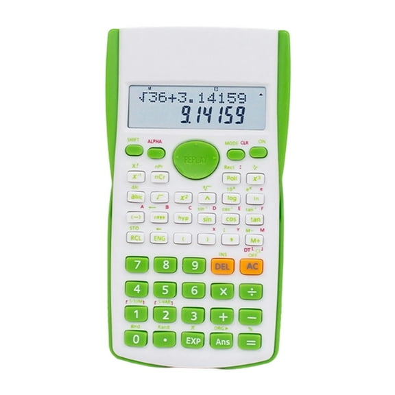 Scientific Calculator for Students, 2 Line Display LCD Battery Powered Multi Function Math Tool with Algebra Geometry Trigonometry Features for High School and College