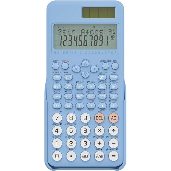 Scientific Calculator for Students, 2-Line Math Calculator with Dust Cover, Middle and High School Supplies for Sudents