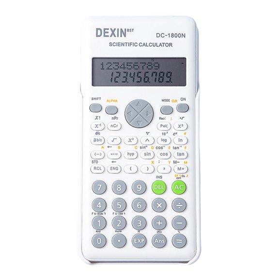 Scientific Calculators Portable Math Calculator with 2 Lines 240 Functions LCD Display Dual Unit Design 6.38 x 3.15 x 0.72 in / 16.2 x 8.0 x 1.82 cm for High College Students Office