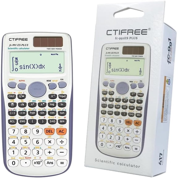 Scientific Calculators,Solar Calculator,Lar Screen Calculator with 417 Functions for High School and Colle Students Calculus