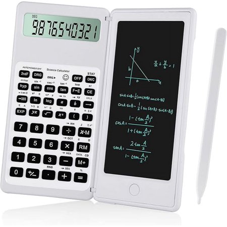 Scientific Calculators for Students, 10-Digit Large Screen, Math Calculator with Notepad, Classroom Must Haves for Middle High School Supplies & College (White)