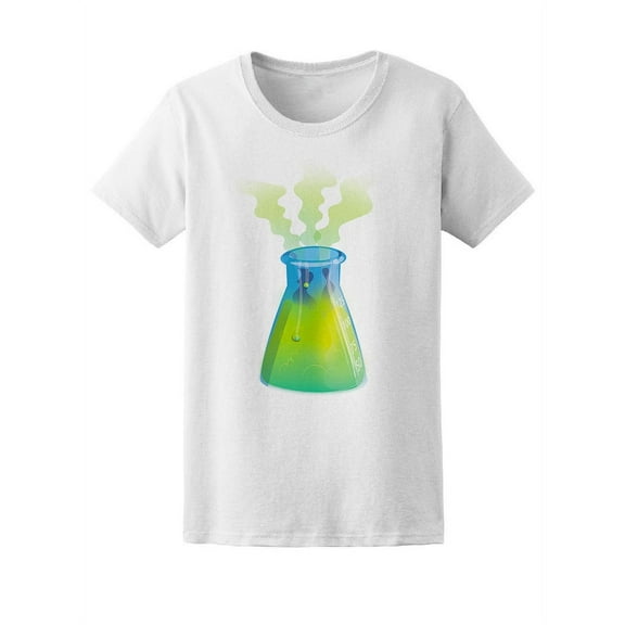Scientific Flask Green Liquid T-Shirt Women -Image by Shutterstock, Female x-Large