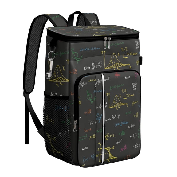 Scientific Formula Cooler Backpack, Leakproof and Waterproof Lunch Bag for Biology Lab, Science Classroom, and Outdoor Use