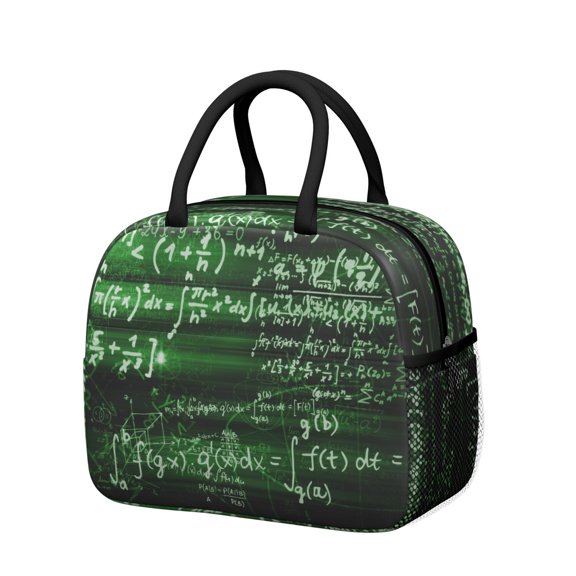 Scientific Formula Design Insulated Lunch Bag Reusable Thermal Cooler Tote for School Lunch and Short-Distance Travel