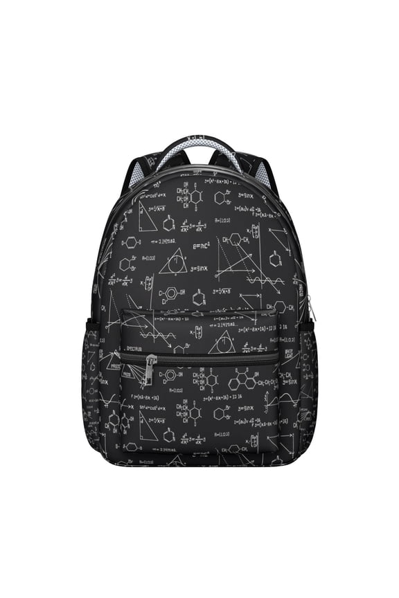 Scientific Formula Experiment Students Backpack Science Lover Educational Wall School Bag with Chemistry Physics Biology Design, Durable and Comfortable