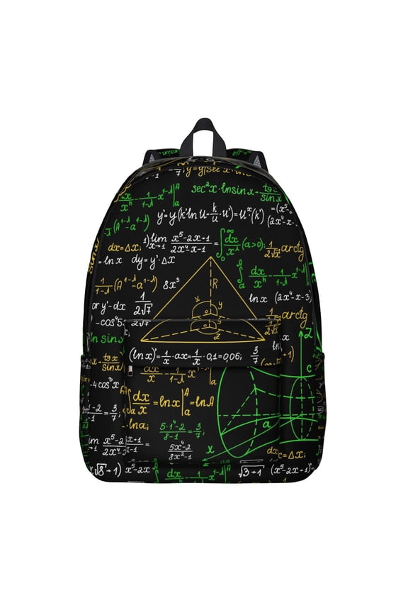 Scientific Formula School Backpack, Experiment Design, Biology Student School Bag, Science Classroom Travel Daypack