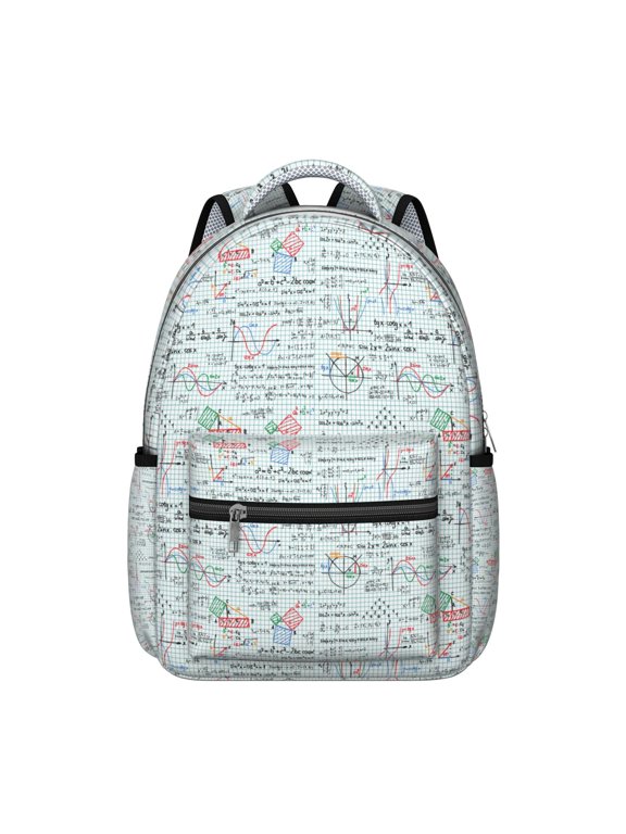 Students Backpack Educational Wall Science Classroom School Bag with Chemistry Physics Biology Design, Lightweight and Adjustable Strap