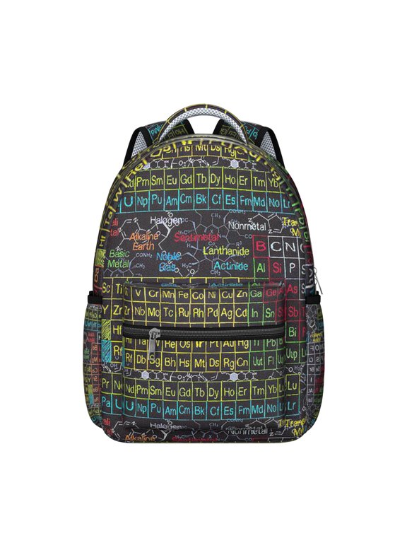Scientific Formula Technology Students Backpack Educational Wall Science Classroom School Bag with Chemistry Physics Biology Design, Lightweight and Adjustable Strap