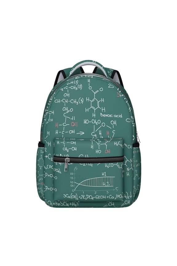 Scientific Formula Themed Waterproof Backpack - Durable & Lightweight School Bag for Teens & College Students