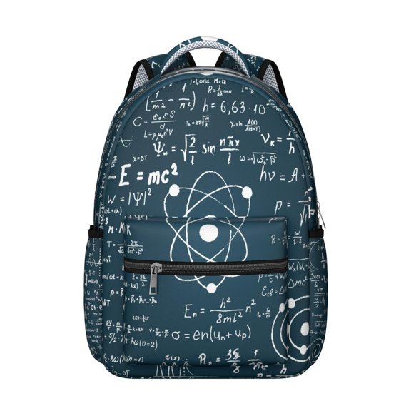 Scientific Formula Themed Waterproof Backpack - Durable & Lightweight School Bag for Teens & College Students