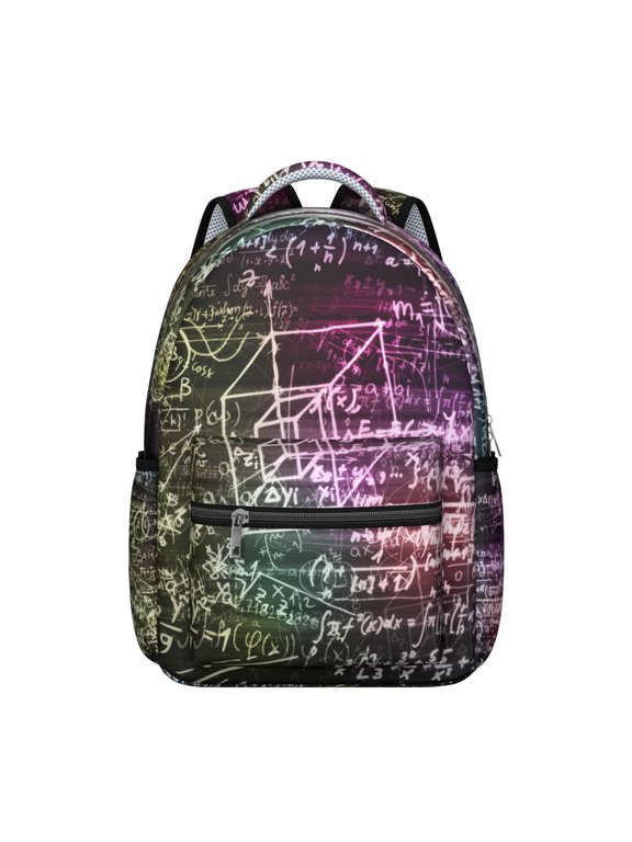 Chemistry Students Backpack Science Classroom Educational Wall School Bag with Biology Astronomy Experiment Design, Lightweight and Wear-Resistant