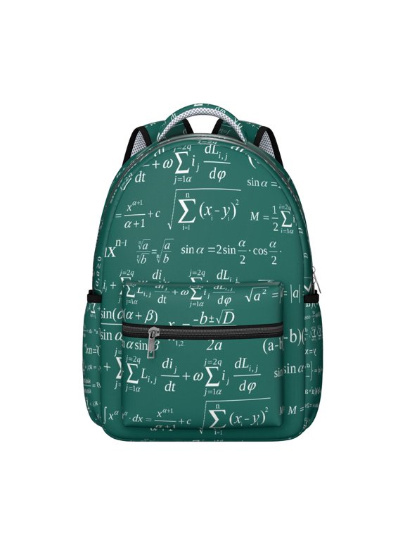 Science Students Backpack Scientist Laboratory Experiment School Bag with Engineering Technology Mathematics Pattern, Comfortable and Wear-Resistant