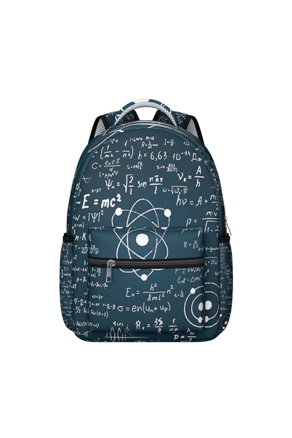 Scientific Knowledge Science Students Backpack Scientist Laboratory Experiment School Bag with Engineering Technology Mathematics Pattern, Comfortable and Wear-Resistant