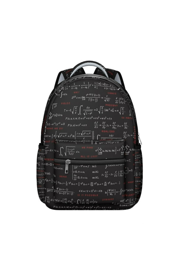 Scientific Knowledge Science Students Backpack Scientist Laboratory Experiment School Bag with Engineering Technology Mathematics Pattern, Comfortable and Wear-Resistant